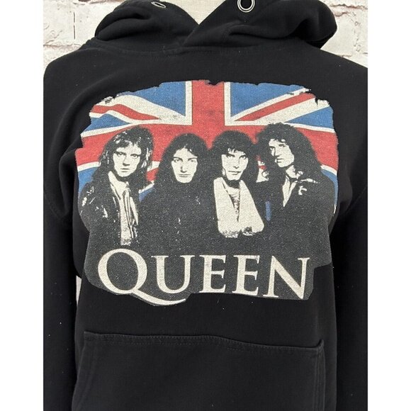 QUEEN Women’s Pullover Hoodie Black Size Medium NO DRAWSTRING - Picture 2 of 4